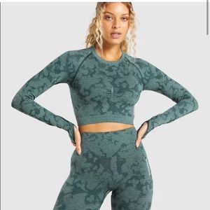 Gymshark Adapt Camo Seamless Long Sleeve Crop